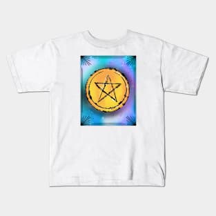 Ace of Pentacles Tarot Card Kids T-Shirt